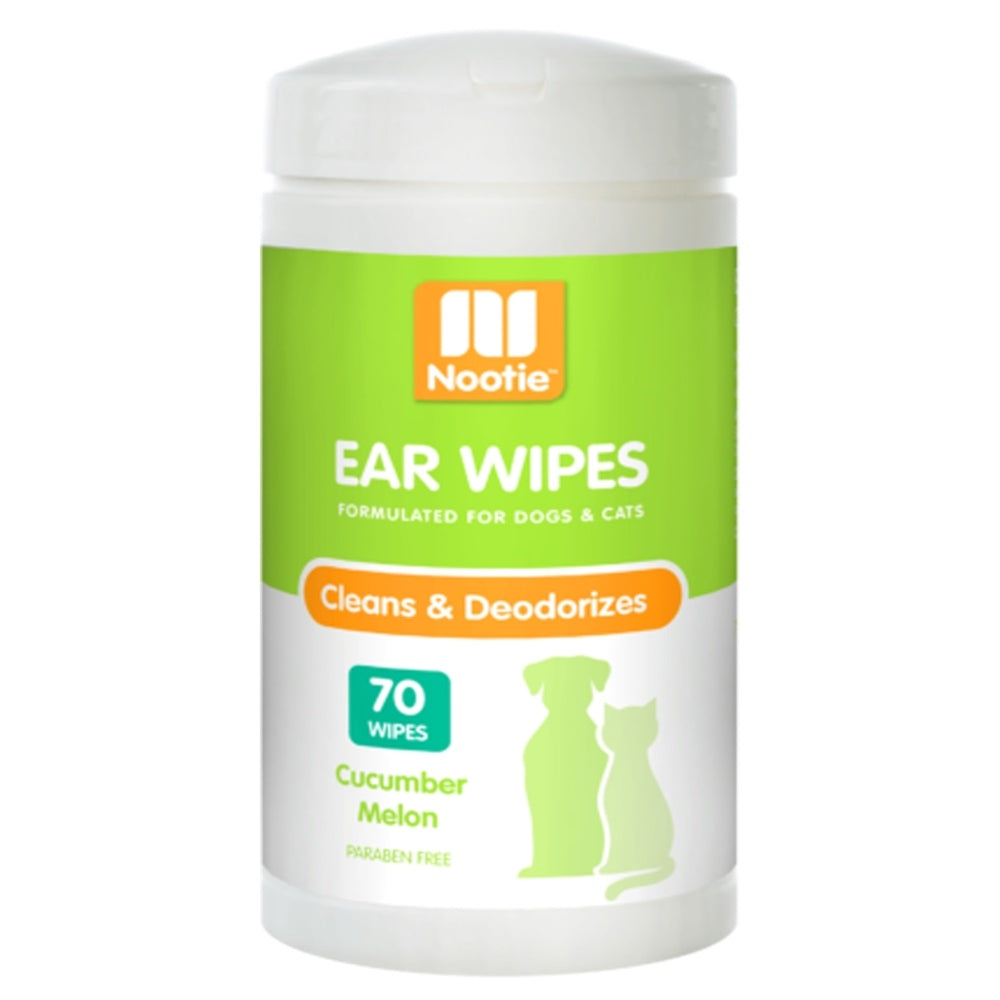 Nootie Cat & Dog Ear Wipes (Cucumber Melon) 70ct