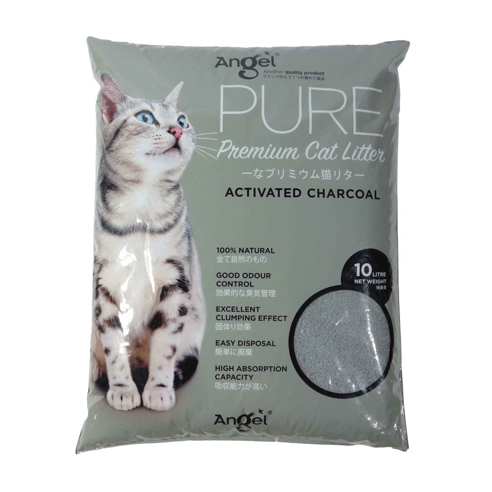 Angel Pure Premium Cat Litter Activated Charcoal 10L