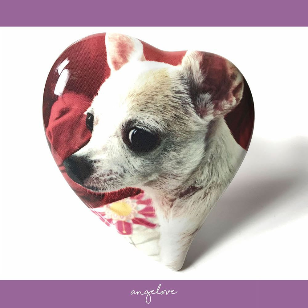 Angelove Teardrop Italian Porcelain Heart (With Custom Printing)