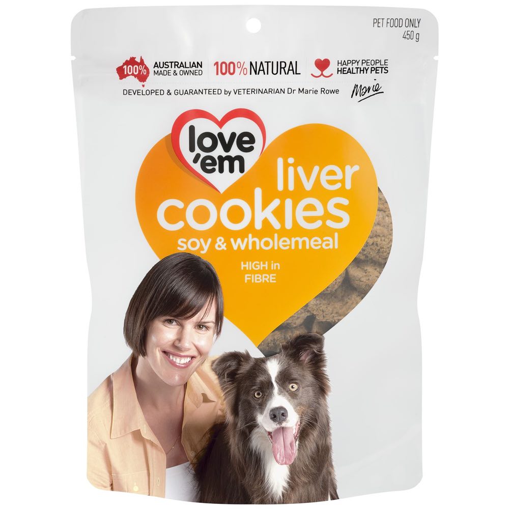 Love??em Soy & Wholemeal Liver Cookies Dog Treats 450g