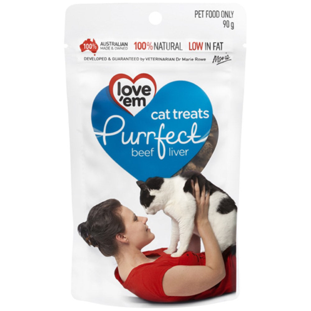 Love'em Purrfect Beef Liver Cat Treats 90g