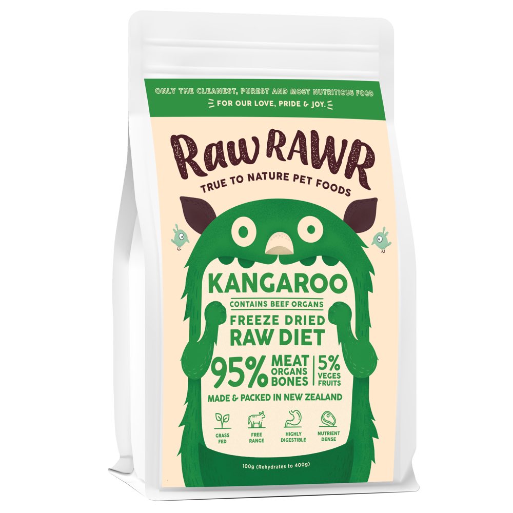 Raw Rawr Balanced Diet Kangaroo & Beef Freeze-Dried Raw Cat & Dog Food