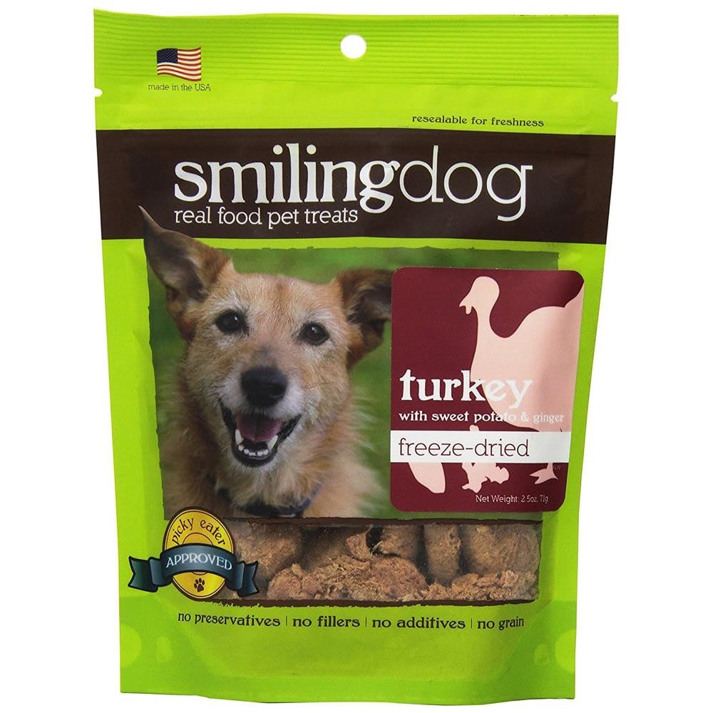"Smiling Dog Turkey, Sweet Potato & Ginger Freeze-Dried Dog Treats 70g"